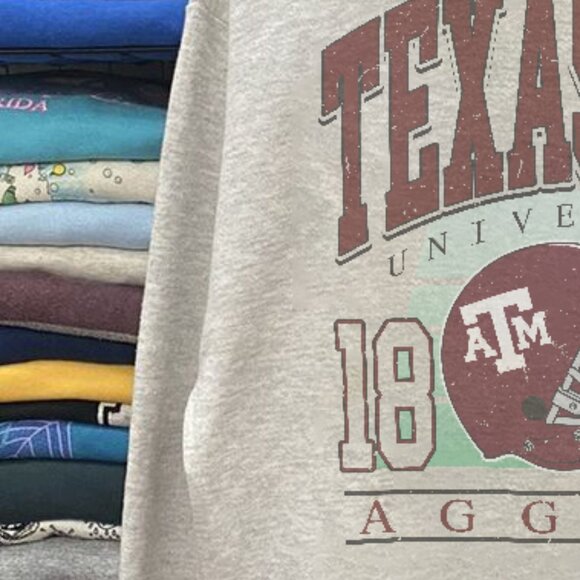 Vintage Texas A&M Aggies Football Sweatshirt Texas A&M University Shirt tee - Picture 2 of 4